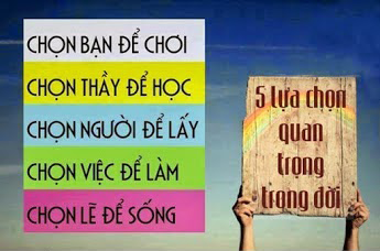 Người trẻ và 5 lựa chọn quan trọng nhất cuộc đời