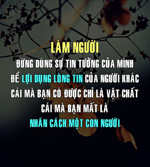 Đừng bao giờ lừa dối người hết lòng với bạn